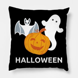 A Ghost, A Bat and A Friendly Pumpkin Pillow