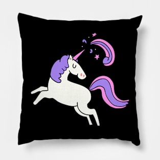 Happy Unicorn Colorful Pillow