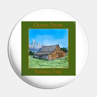 Mormon Row barn in Grand Teton National Park Pin