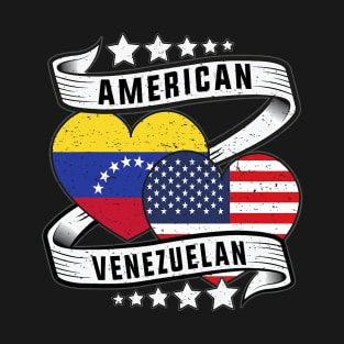 Venezuelan American Flag USA Half Venezuelan Half American T-Shirt