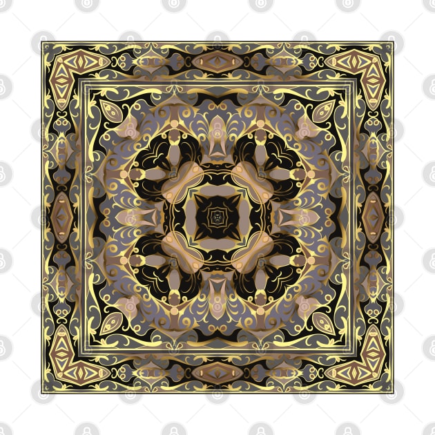 Arabic ornate square pattern by IrinaGuArt