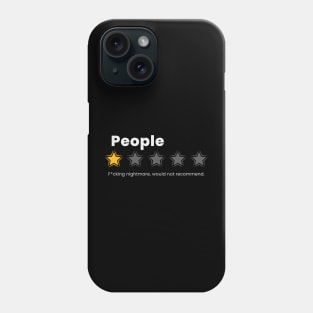 i hate people- people fcking nightmare Phone Case