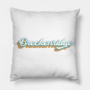 Breckenridge Colorado Retro Lettering Pillow