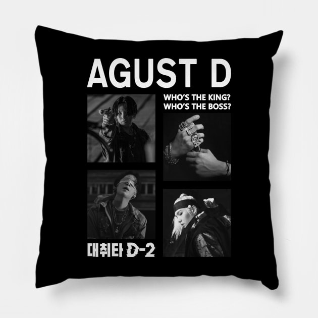 SUGA  Agust D TOUR IN U.S Los Angeles LA Pillow by WacalacaW
