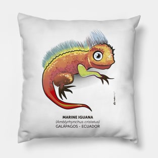 Galapagos Marine Iguana Pillow