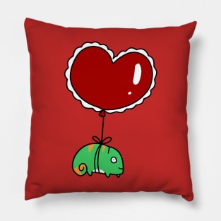 Heart Balloon Chameleon Pillow