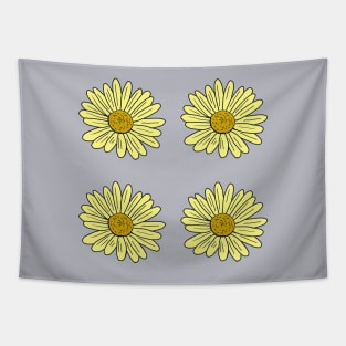 Yellow Daisy Doodle Pack Tapestry