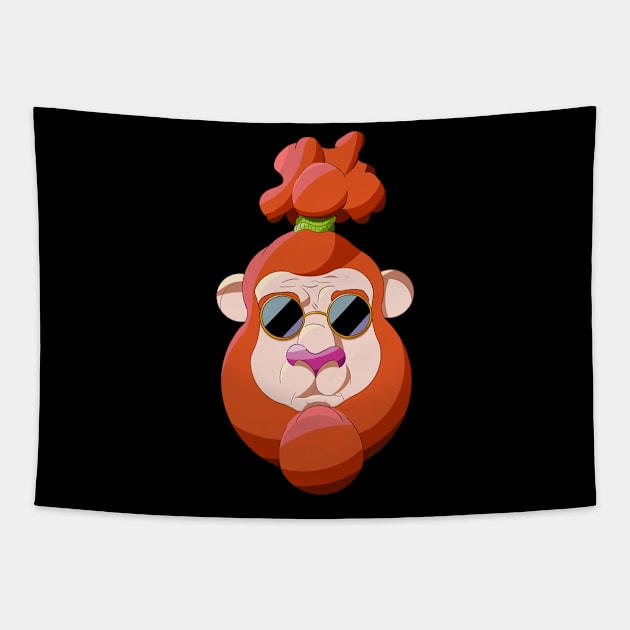 lion with glasses Tapestry by AshmuneinStork