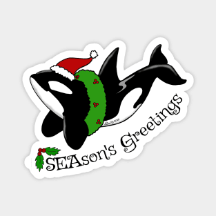 Season's Greetings Killer Whale Magnet