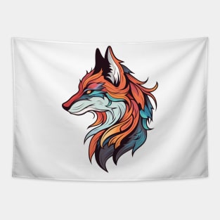 Neo Traditional Fox Tapestry