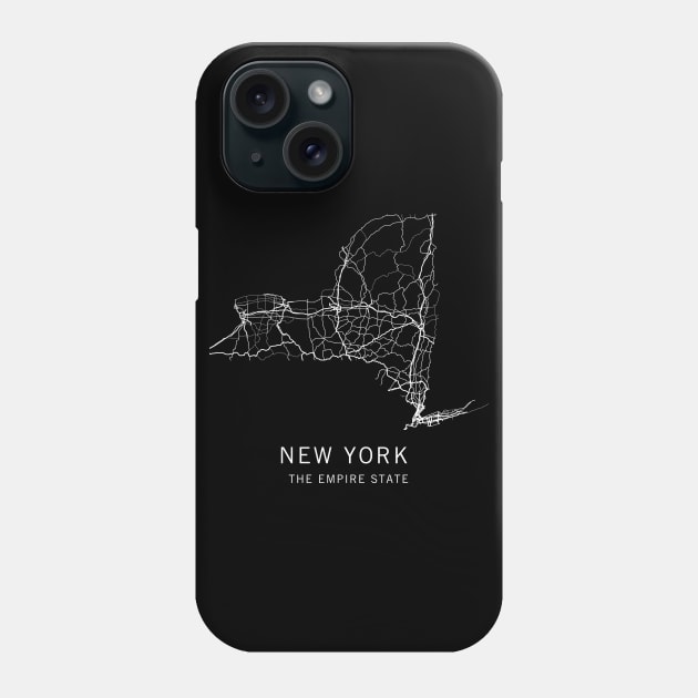 New York State Road Map Phone Case by ClarkStreetPress