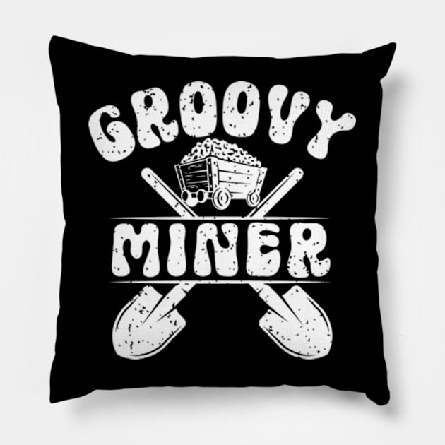 Groovy Miner Pillow by WyldbyDesign