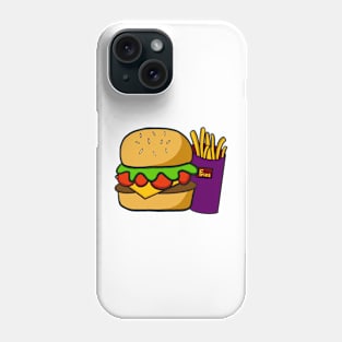 Burger and Fries Phone Case