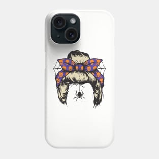 Spooky Messy Bun Hair Phone Case