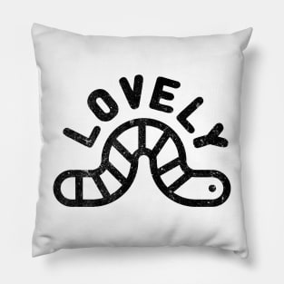 Lovely Worm (distressed texture) Pillow