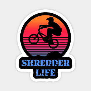 Shredder life BMX stunt retro sunset Magnet