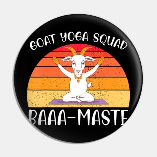 Goat Yoga Squad Baaa Maste Yogi Meditation Yoga Pin