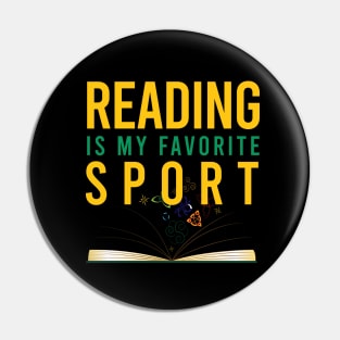 Reading is my favorite sport Pin