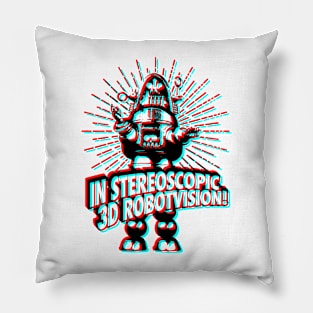 Retro 3D Glasses Style - Robby the Robot Pillow