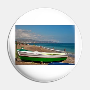 Fishing Boat Penoncillo Beach Torrox Costa Spain Pin