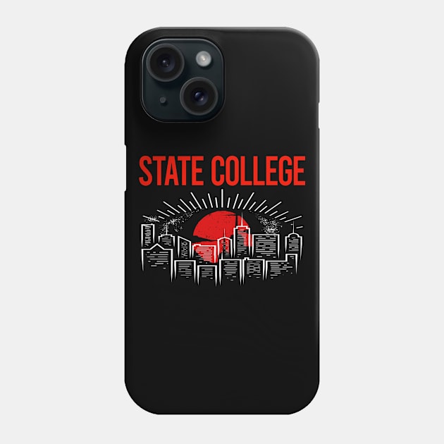 Red Moon College Phone Case by flaskoverhand