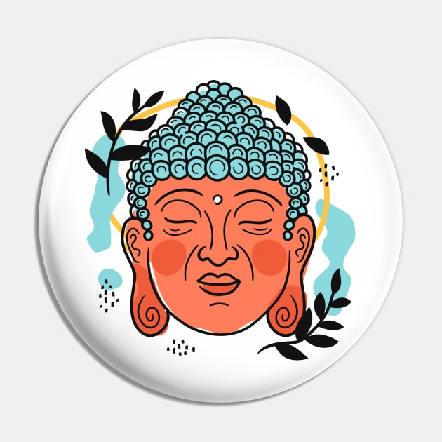 Buddha portrait Pin by Slava Svt