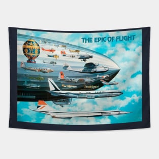 Airplanes and flying objects Tapestry