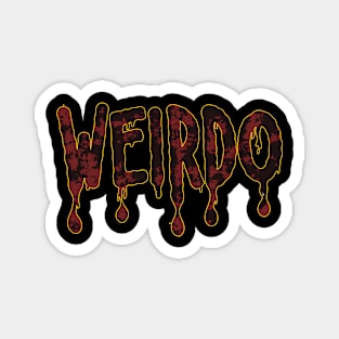 Weirdo Typography | Creepy Bloody Script Font Design Magnet