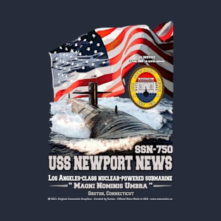 USS Newport News SSN-750 submarine veterans T-Shirt