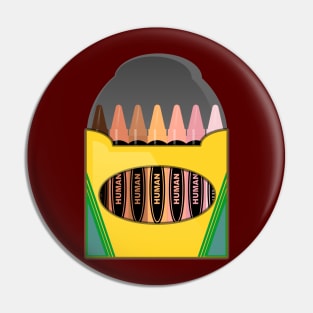 Human Colors Crayon Box Pin