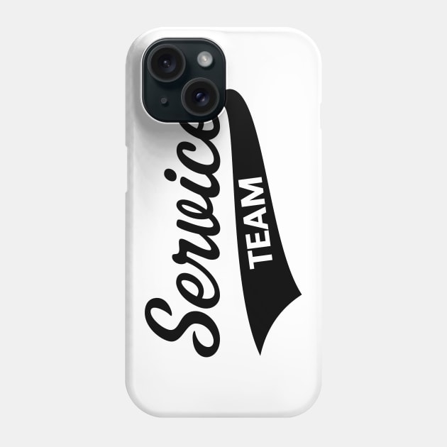 Service Team (Workwear / Black) Phone Case by MrFaulbaum