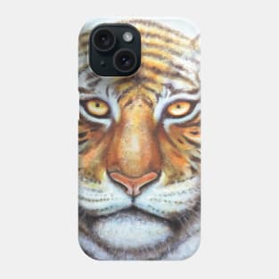 Snow Tiger Face (Cropped) Phone Case