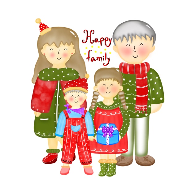 Happy family by Onanong art design shop.