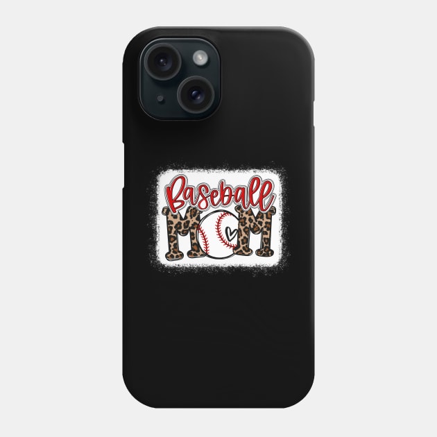 Baseball Mom Leopard Baseball Mom Phone Case by Wonder man 