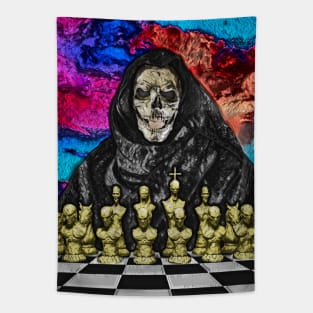 Death plays chess Tapestry