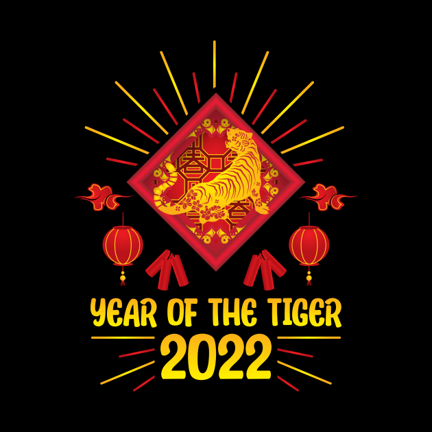 Good Luck Zodiac Happy Chinese New Year of the Tiger 2022 by jodotodesign