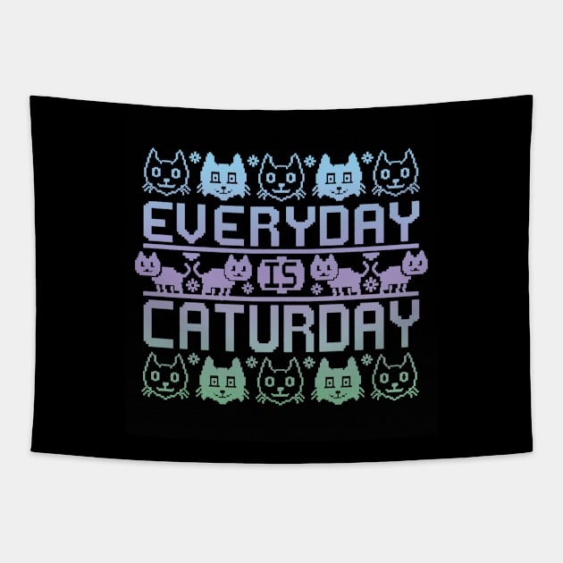 everyday is caturday Tapestry by crackdesign