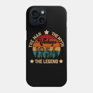 Father's Day Shirt Vintage 1954 The Men Myth Legend 66th Birthday Gift Phone Case