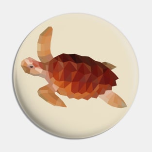 Brown Geometric Turtle Pin