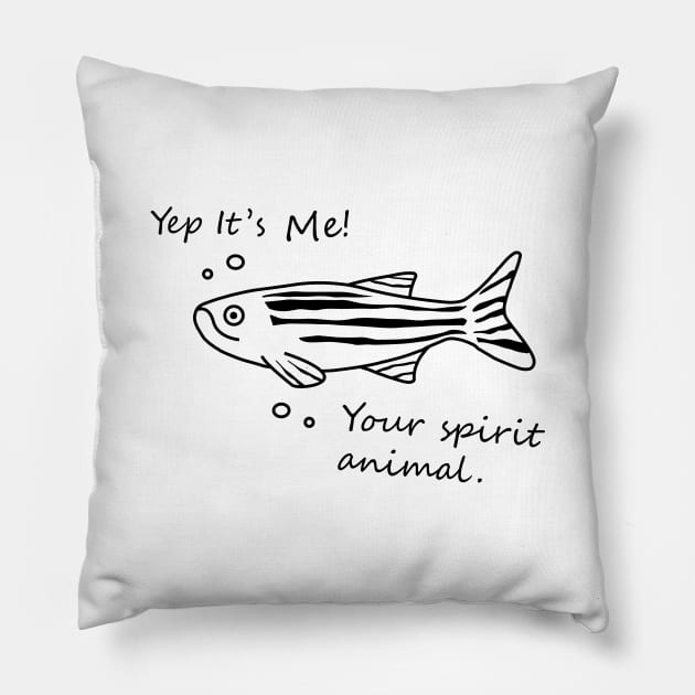 Zebrafish - Spirit animal Pillow by olivergraham