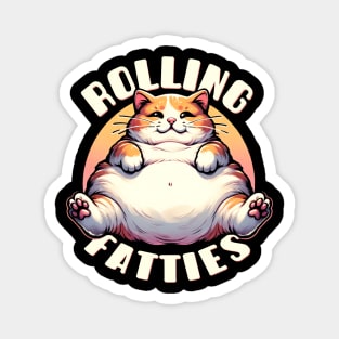 Rolling Fatties Plump Paws Paradise Majestic Fat Cat Poster Magnet