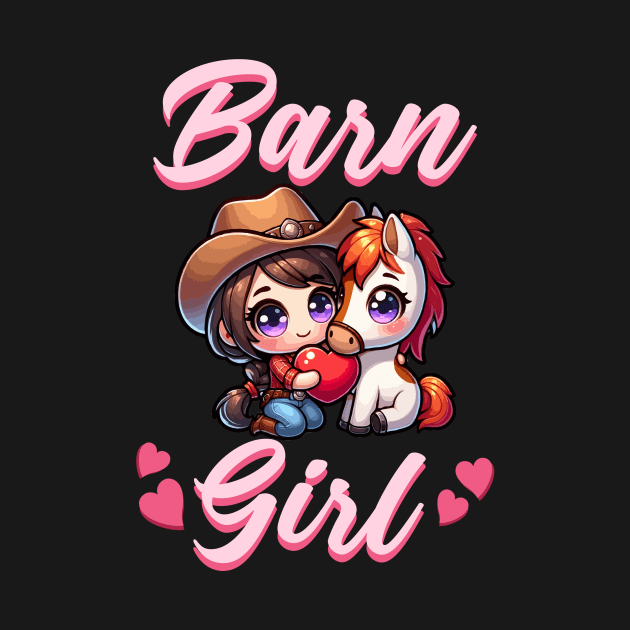 Barn Girl I Equestrian Pony Horse Fan by biNutz