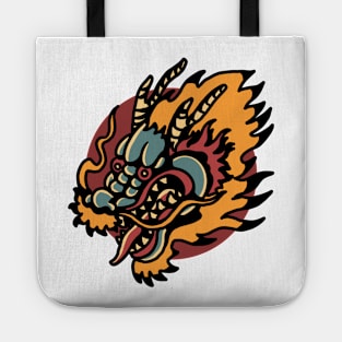 oriental dragon tattoo Tote