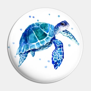 Blue Sea Turtle Pin