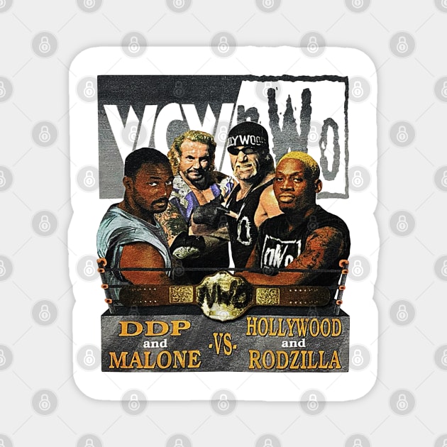 Hogan - DDP - Karl Malone - Rodman - WCW Wrestling Magnet by nicklower