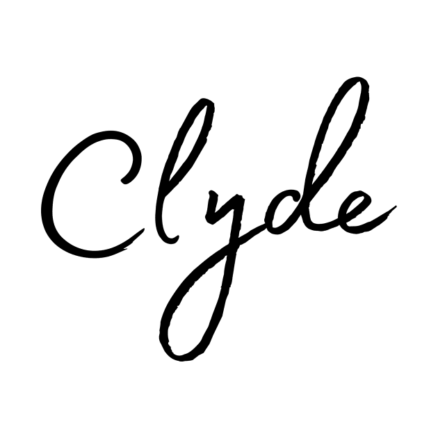 Clyde Name Calligraphy by Word Minimalism