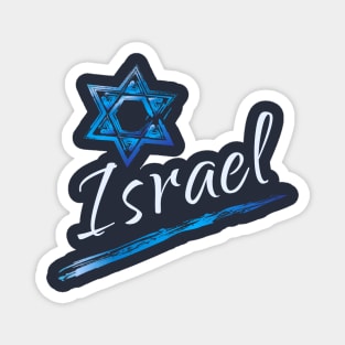 Happy Israel Independence Day Blue Star of David, Israeli flag 75th Anniversary Magnet