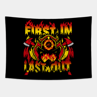 FIREFIGHTER: FIRST IN LAST OUT Tapestry