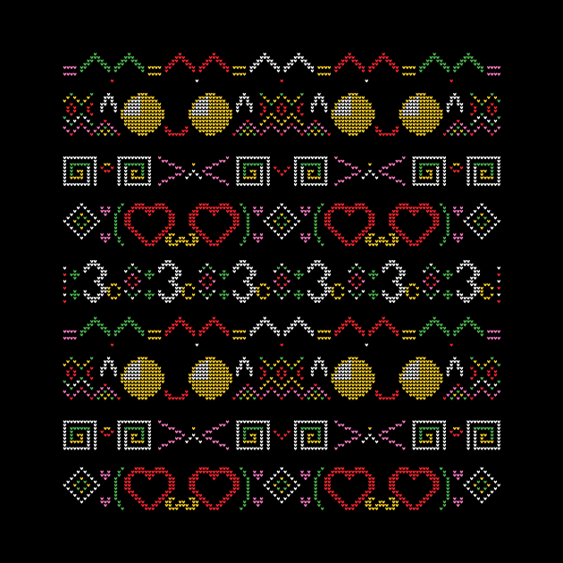 Cat Emoji Ugly Christmas Sweater by Alice_Wieckowska