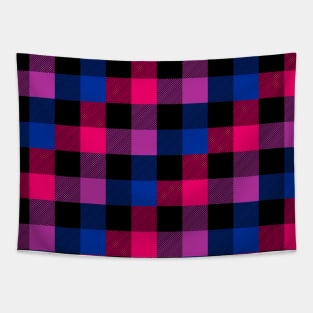 Bi Flag Plaid Pattern Tapestry